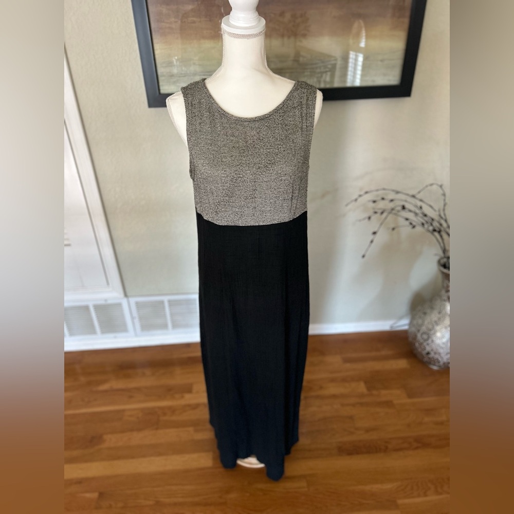 Loft Color block Black & Gray Maxi Dress in Women’s Sz 12